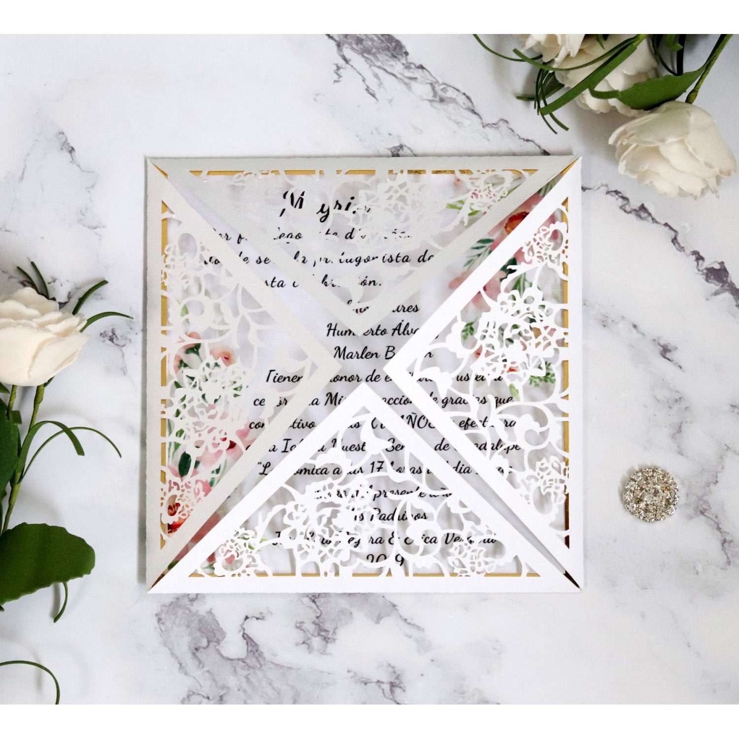 Invitation Card Wedding Card Design Laser Cut Paper Tape Greeting Card Customization